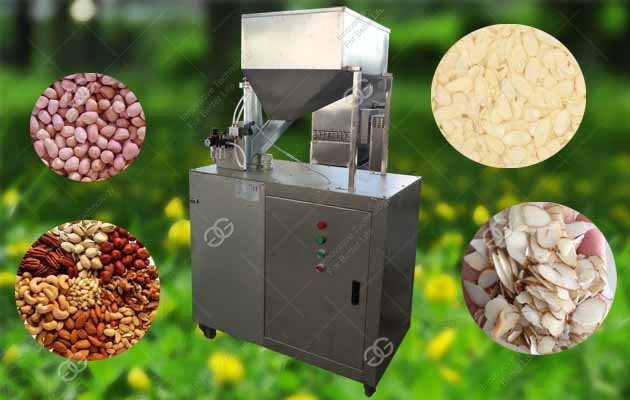 Peanut and almond slicing machine