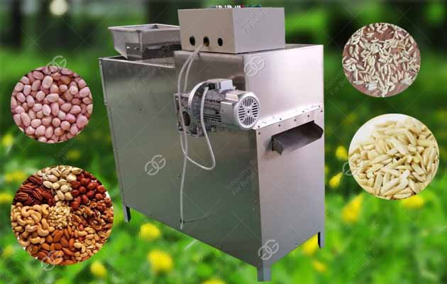 High efficiency peanut/almond strip cutting machine