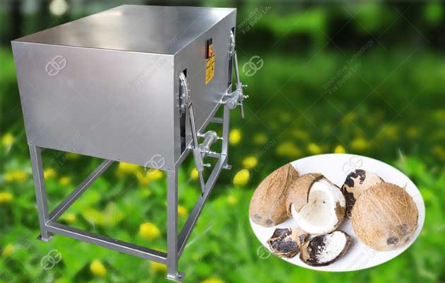 Semi-Automatic Coconut Deshelling Machine|Coconut Shell Removal Machine